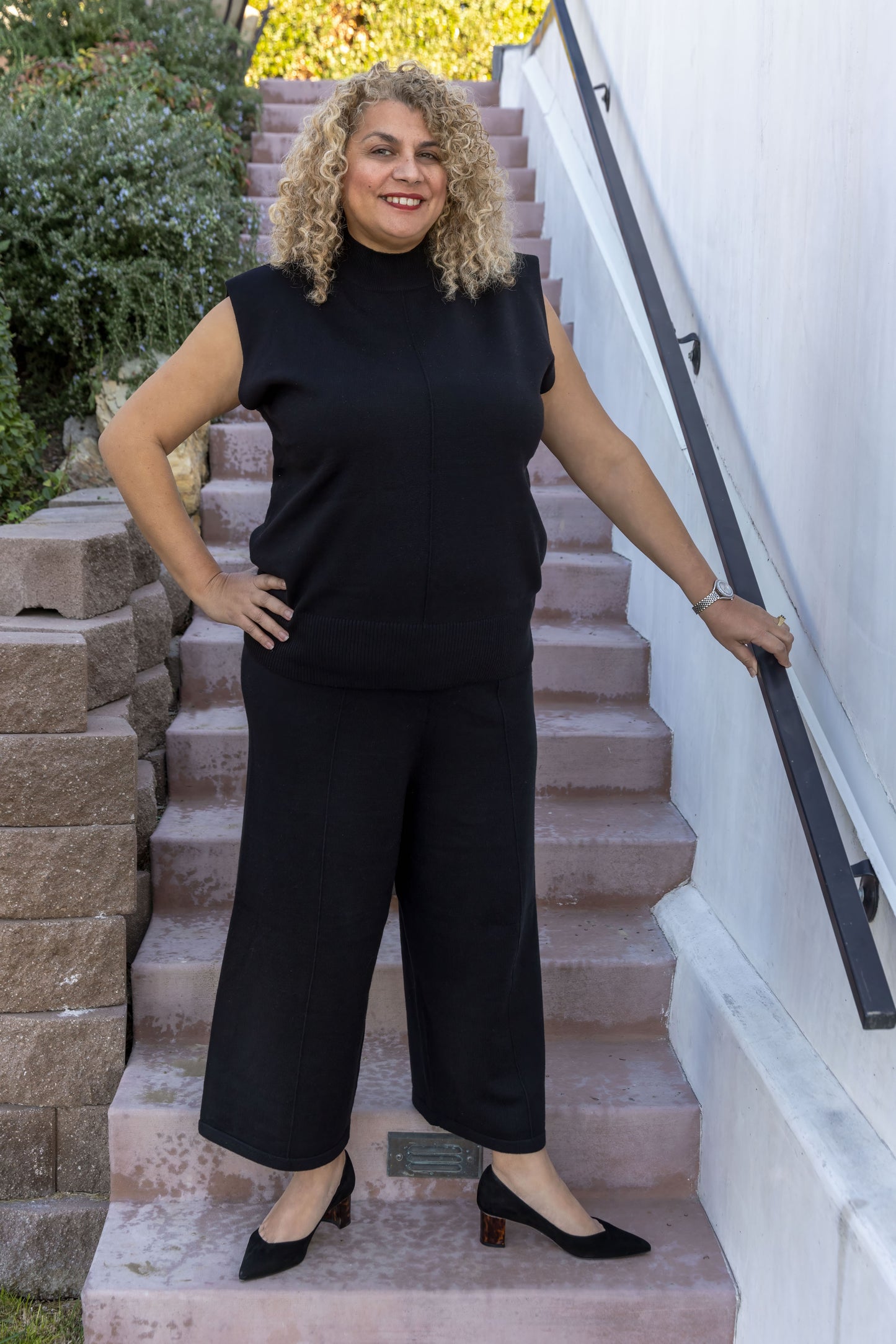 Rebeca Mock Neck Sleeveless Top