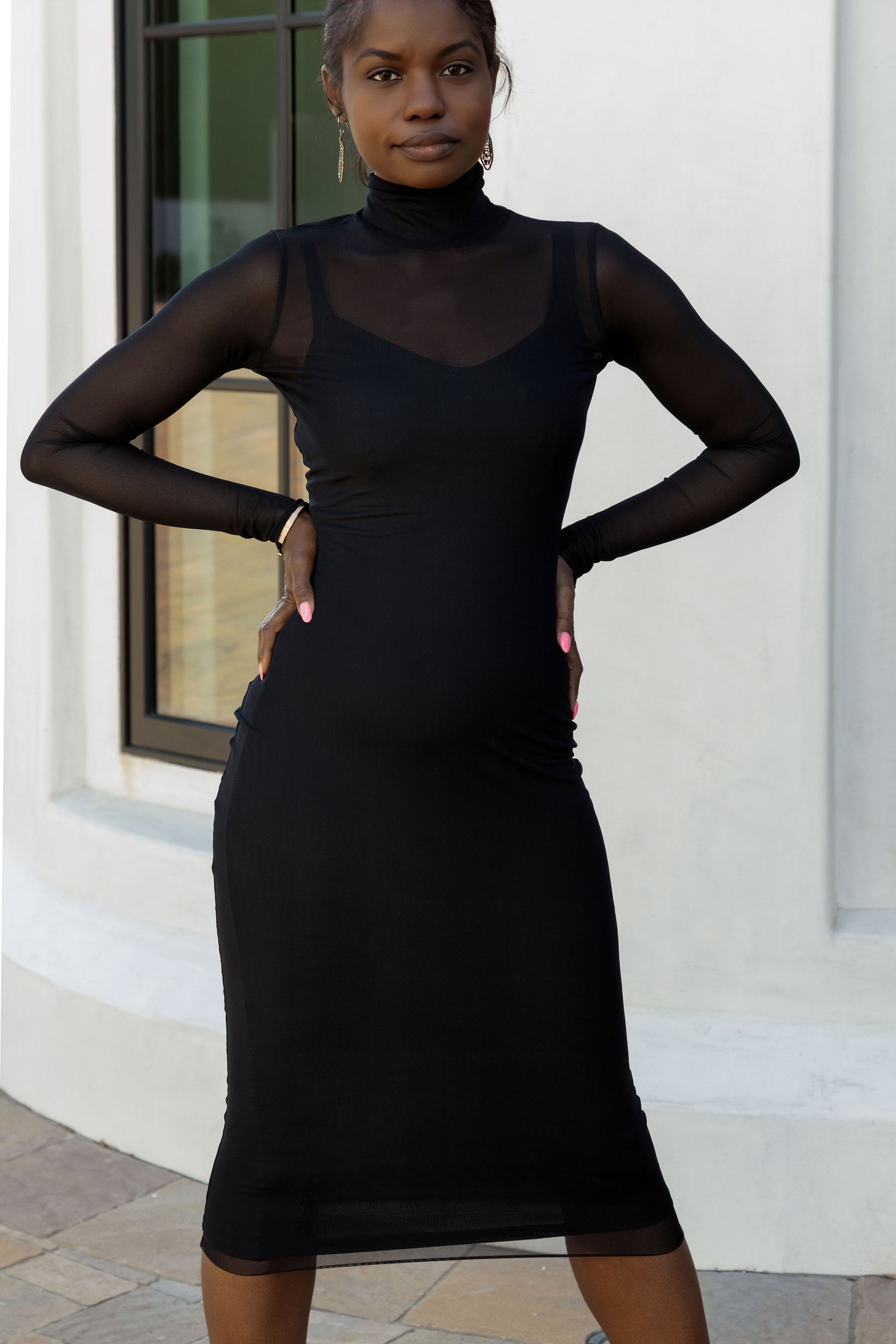 Sarah Sheer Turtle Neck Dress – Kiryosity