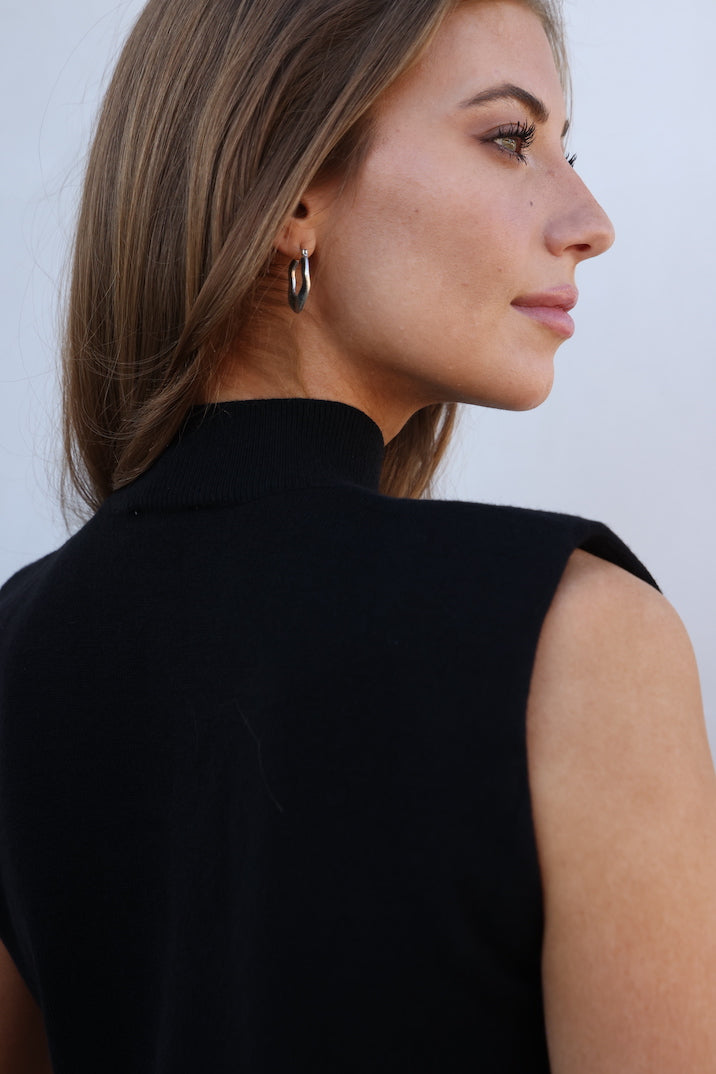 Rebeca Mock Neck Sleeveless Top